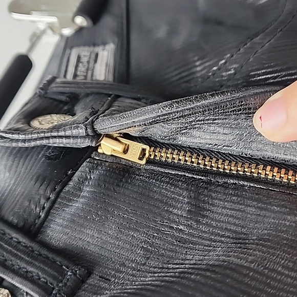 Versace Jeans Couture Coated Textured High Waisted Pants - Picture 7 of 13